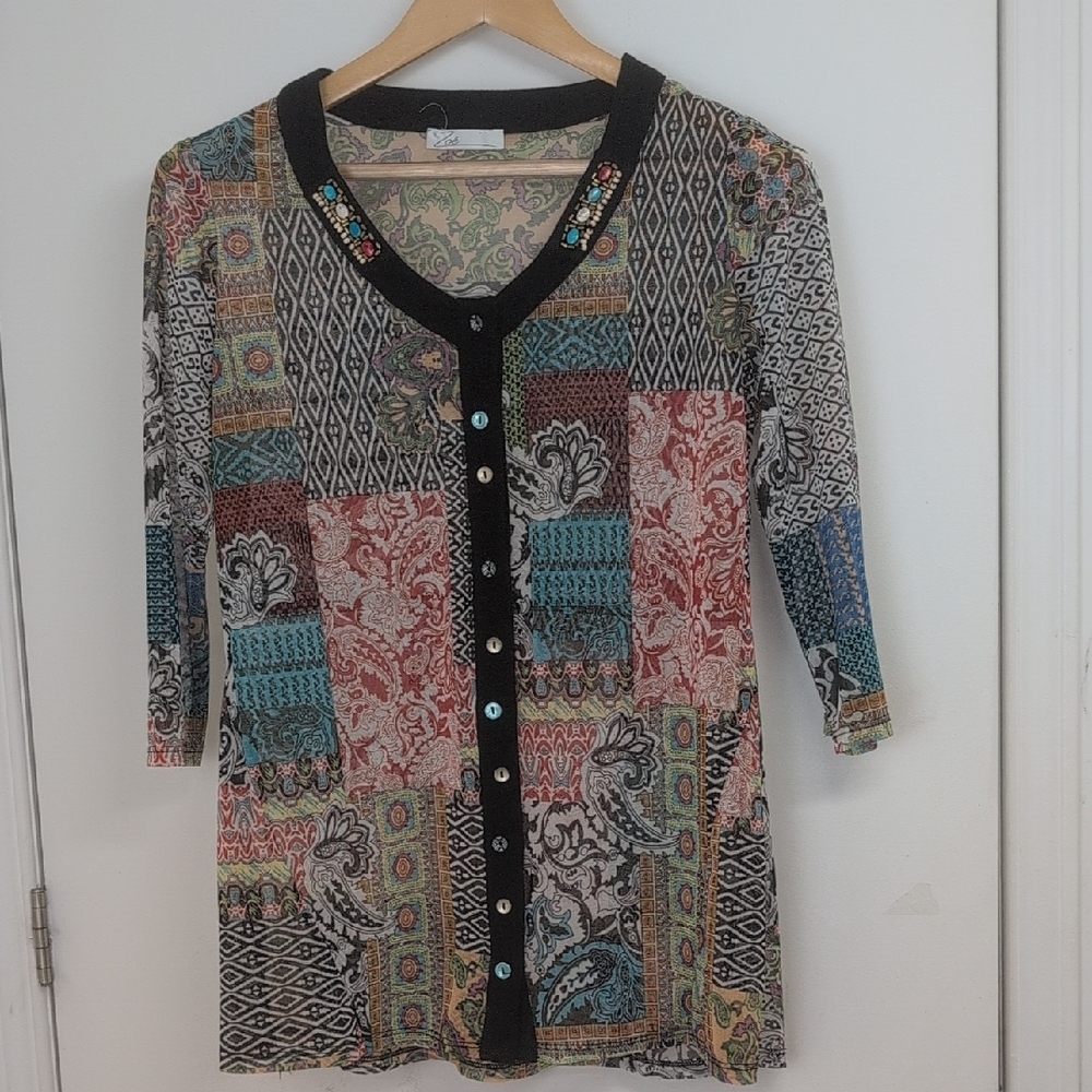 ZOE MESH CARDIGAN SIZE MEDIUM